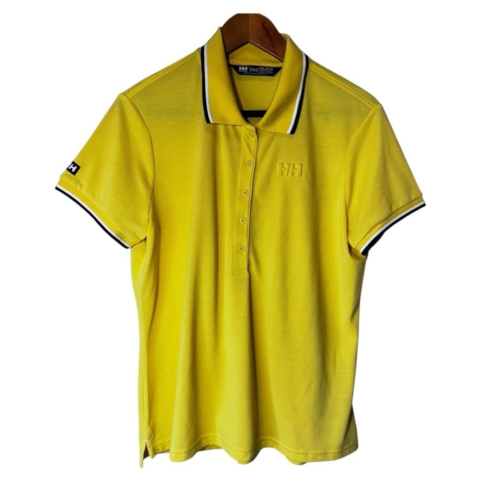 Helly Hansen Yellow Women's Polo Shirt Size 2XL Collared